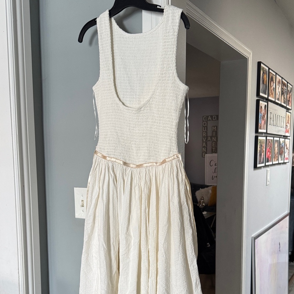 FP Movement by Free People Cream Backless Dress
